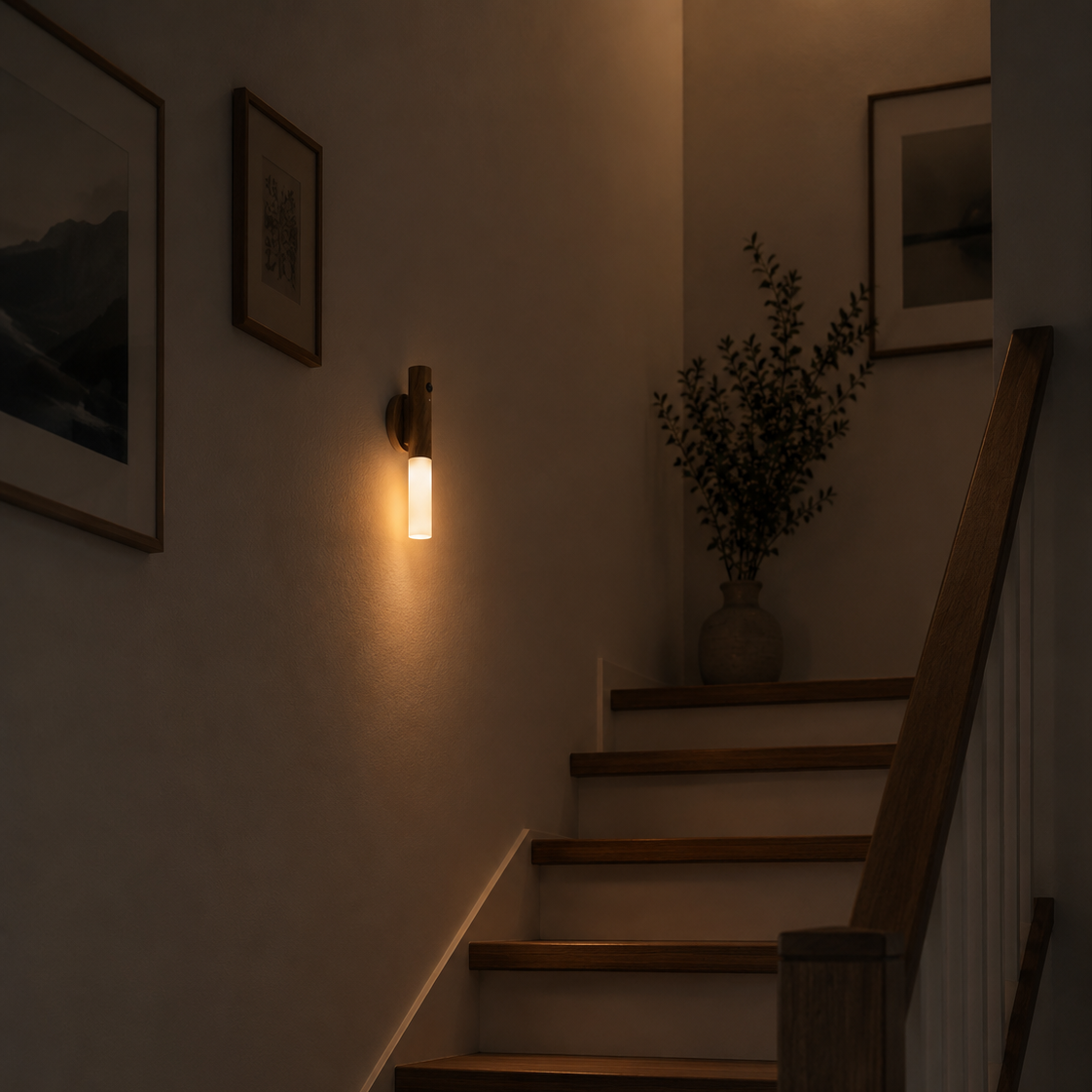 Wood Magnetic Motion Sensor Light