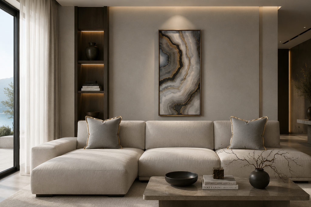 Luxury Black & Gold Marble Canvas Wall Art