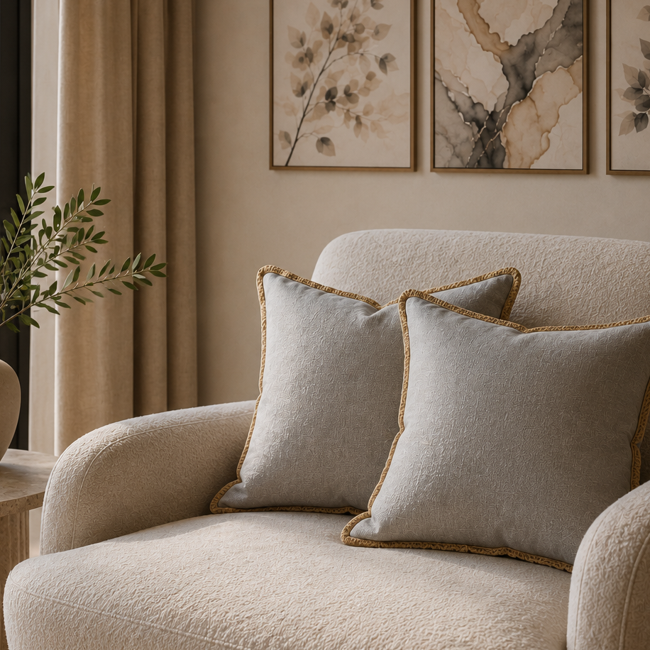 Minimal Handmade Linen Cushion Cover Set