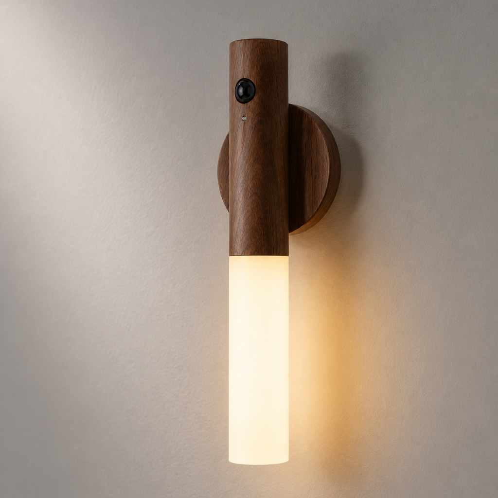 Wood Magnetic Motion Sensor Light